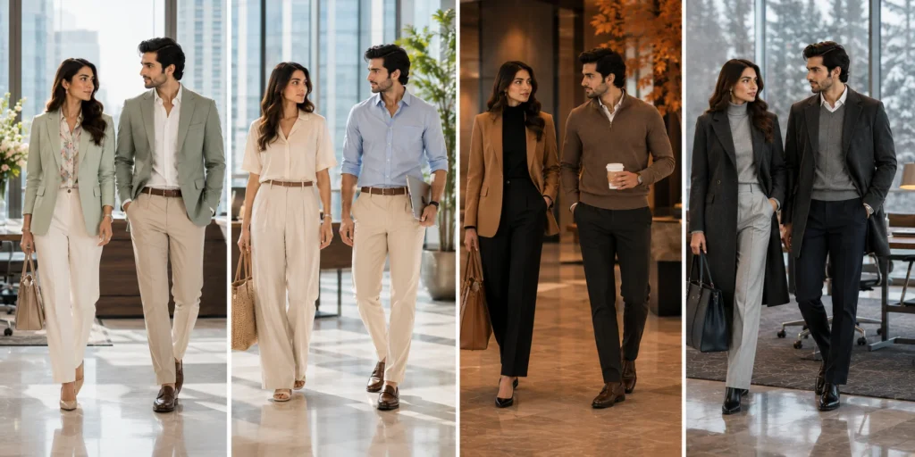 Smart office clothing for hybrid work environments