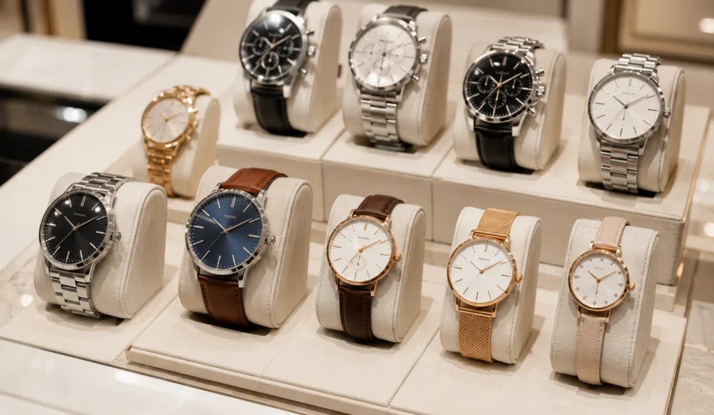 Classic wristwatches for men and women