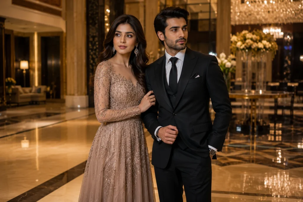Elegant formal fashion outfits for men and women