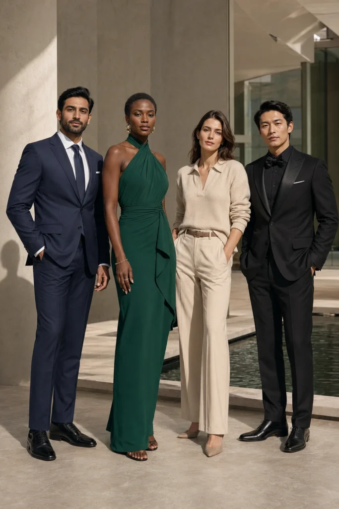 Fashion models of different ethnicities wearing stylish seasonal colour palettes for spring, summer, autumn and winter.