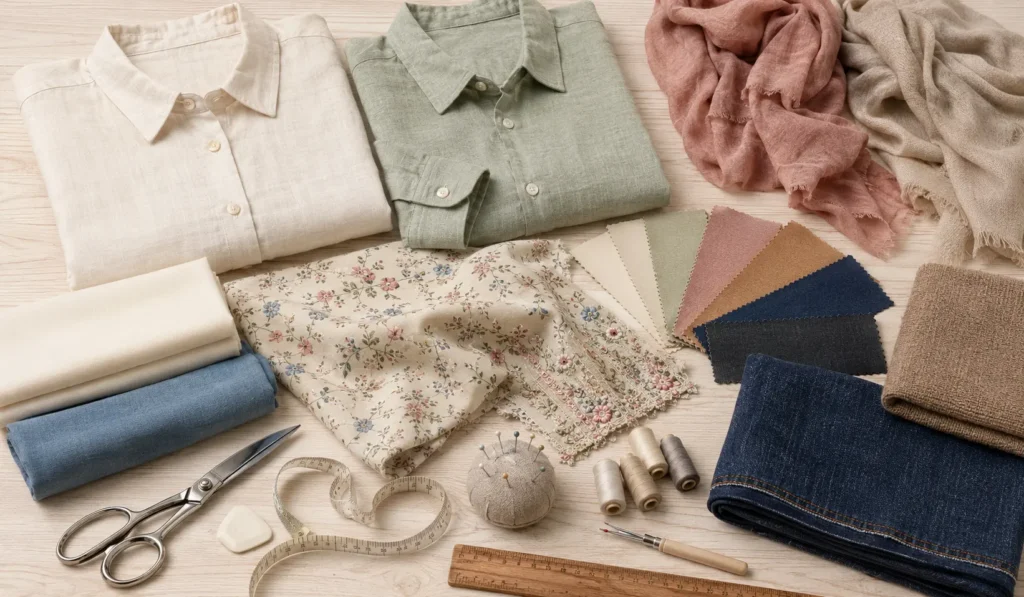 Colours, patterns, and fabrics for different body types.